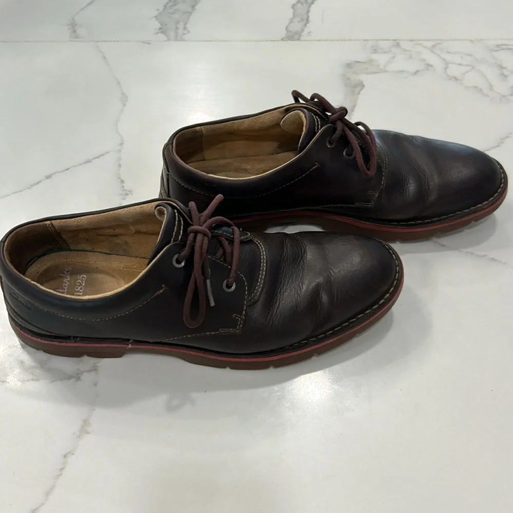 Clarks 1825 Brown Genuine Leather Casual Oxfords. Men’s‎ Shoes Size 12